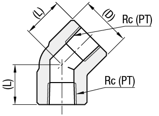 Raccords de tuyaux haute pression - Coude à 45°:Affichage d'image associés