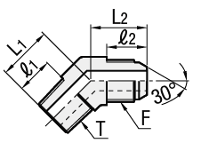Raccords hydrauliques - Coude à 45°, mâle, PT fileté, PF fileté:Affichage d'image associés