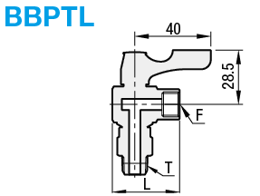 Robinets à bille compacts - Laiton, coude à 90°, PT fileté/PF taraudé:Affichage d'image associés