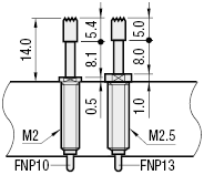 Ensemble de sondes de contact - Manchon en résine (FNP22):Affichage d'image associés