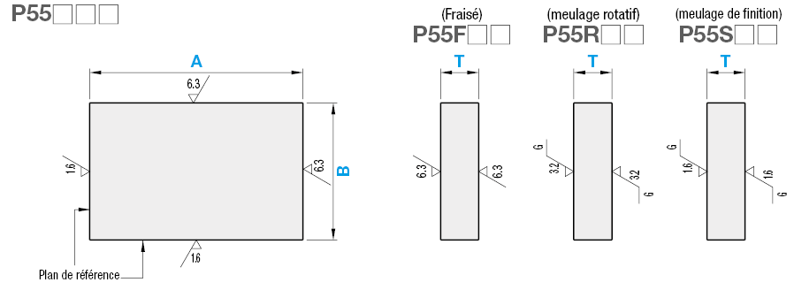 Plaque normalisée en acier eq. 1.1203 - Dimensions configurables:Affichage d'image associés