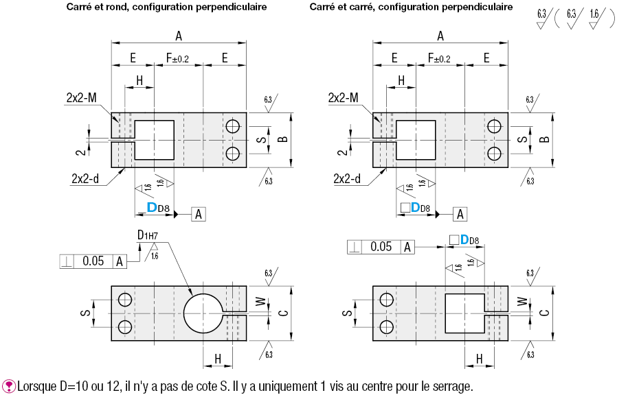 Colliers de plaquette - Trou rond/carré:Affichage d'image associés