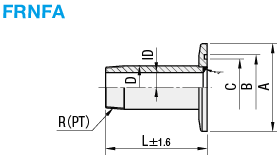 Raccords de tuyau de vide - Type à extrémité mâle filetée et à extrémité à embase:Affichage d'image associés