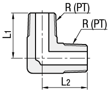 Raccords en laiton pour tuyau en acier - Coude à 90°, filetage:Affichage d'image associés