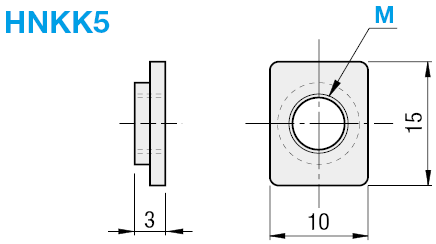 Écrous carrés pour pré-montage - Pour profilés aluminium série 5:Affichage d'image associés