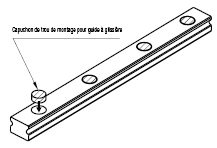 Capuchons de trous de montage pour rail de guidage linéaire (paquet):Affichage d'image associés