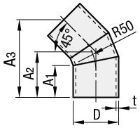 Pièces de plomberie pour conduits en alu/Réducteur de 45°:Affichage d'image associés