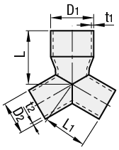 Pièces de plomberie pour conduits en alu/Diamètre différent/en Y:Affichage d'image associés