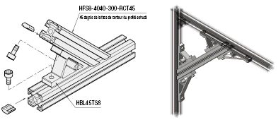 Supports à angle pour la série 8 (largeur de fente 10mm):Affichage d'image associés