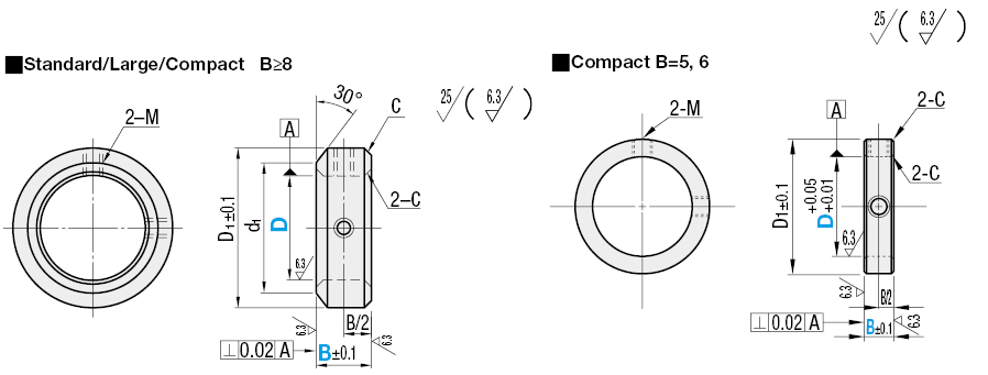 Colliers d'arbre - Montage par vis de serrage, standard, compact:Affichage d'image associés