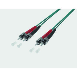 Câble de brassage duplex à fibre optique ST / ST 50 / 125µ OM3 - aqua 61511D-5.0M3