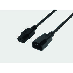 Câble d'alimentation C13 180° / C14 180° - noir