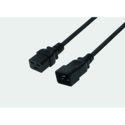 Câble d'alimentation C20 180° / C19 180° - noir