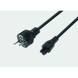 Câble d'alimentation CEE7 / 7 180°  /  C5 180° - noir