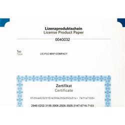 Certificat de produit de licence PLC COMPACT pour XV-1 : -B: et XV-1: -D :