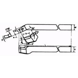 Embout de lame à haute fréquence  (embout à bord de coupe brut type horizontal D / G, type 14  /  NK4 pour tournage)