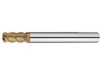 TSC series carbide composite radius end mill, for high-feed machining, 4-flute, 45° spiral / short model