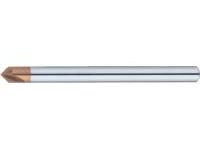 TS coated carbide chamfer, V grooving end mill, 2-flute / long shank model TSC-LS-SVEM6-90