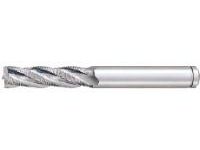 Powdered High-Speed Steel Roughing End Mill, Regular, Center Cut / Non-Coated Model