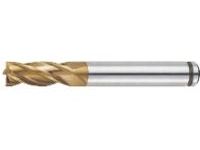 AS Coated Powdered High-Speed Steel Square End Mill, 4-Flute, Short ASPM-EM4S7
