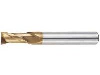 AS Coated High-Speed Steel Square End Mill, 2-Flute, Short