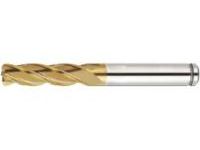 AS Coated Powdered High-Speed Steel Radius End Mill, 4-Flute / Short