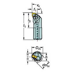 T-Max P / Embout d'outil de perçage / Plaquettes négatives / MWLN