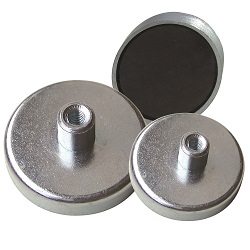 Ferrite Shallow Pot Magnets / Threaded Hole E868