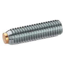Grub screws with brass / plastic pivot, Stainless Steel 913.5-M3-6-KU