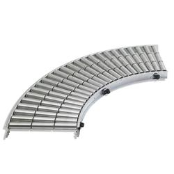 Slightly roller conveyor curve / steel support roller