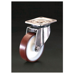 Roulettes (roulettes pivotantes) / diamètre de la roue × largeur : 100 × 35 mm / acier inoxydable