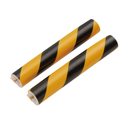 Coussin de sécurité noir et jaune avec ruban (tuyau)