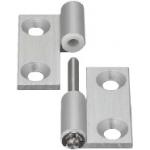 Charnières plates à emboîter / HHPNL / lamage conique / démontable / douille en plastique / aluminium extrudé