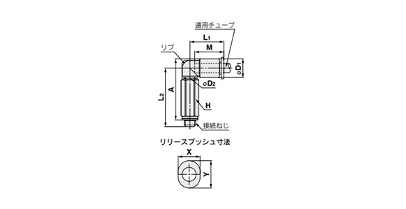 Extended Male Elbow KQ2W (Gasket Seal): related images