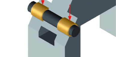 Utilisation de palier lisse dans le bras de serrage