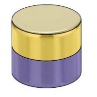 Aimant cylindrique avec indication des pôles magnétiques