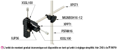 Tables post-placement - Type à glissière à axe unique avec trous croisés:Affichage d'image associés