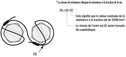 Vis d'assemblage à tête à six pans creux avec trou:Affichage d'image associés