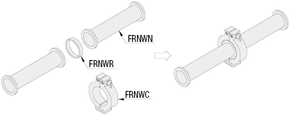 Raccords de tuyaux de vide - Bague de centrage avec joint torique:Affichage d'image associés