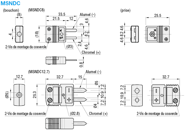 Connecteurs thermocouple K:Affichage d'image associés