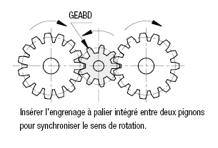 Engrenages droits - Type à palier intégré:Affichage d'image associés