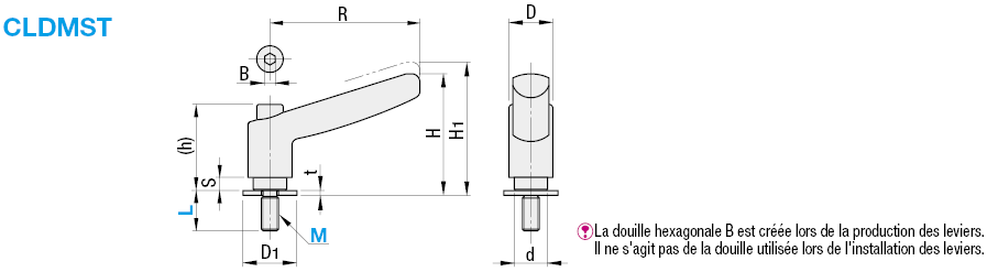Leviers de serrage - Filetage, avec rondelle:Affichage d'image associés
