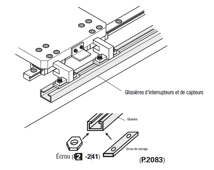 Rails pour interrupteurs et capteurs - Aluminium, L configurable:Affichage d'image associés