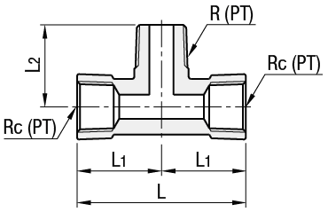 Raccords en laiton pour tuyau en acier - Raccord en T, filetage/taraudage:Affichage d'image associés