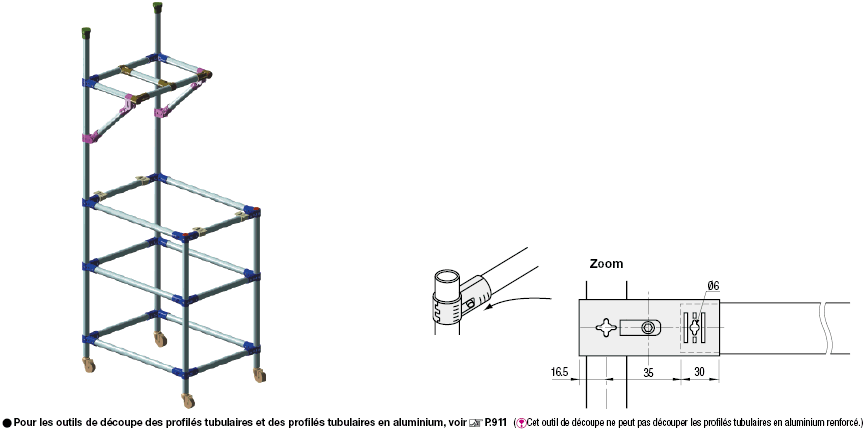 Structures tubulaire en alu/Longueur configurable:Affichage d'image associés