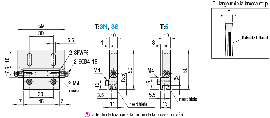 Supports de fixation pour brosses/Angle réglable:Affichage d'image associés