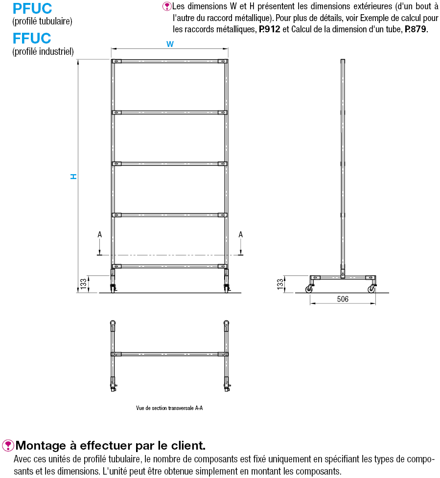 Structure tubulaire/unité standard/Séparation:Affichage d'image associés