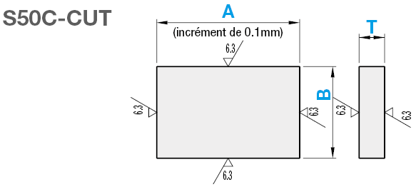 EN 1.1206 équiv./Plaques à 1 dimensions configurables:Affichage d'image associés
