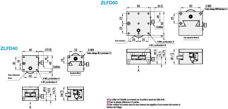 [Standard] Surface horizontale/étages dans l'axe des Z/vis d'entrainement:Affichage d'image associés
