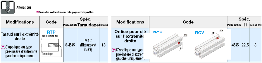 Profilés alu avec raccords intégrés/Raccord simple - Série 8-45:Affichage d'image associés